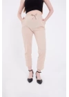 Tam Kalıp Basic Eşofman Pantolon - Bej