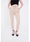 Tam Kalıp Basic Eşofman Pantolon - Bej
