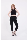 Tam Kalıp Basic Eşofman Pantolon - Siyah