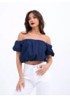 Taş Detaylı Gömlek Şort Denim Takım 10175
