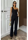 Tek Omuz Büstiyer Plazzo Pantolon Viscon Takım 10159