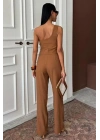 Tek Omuz Büstiyer Plazzo Pantolon Viscon Takım 10159