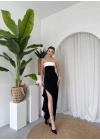Terk Yırtmaç Detaylı Elbise