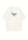 Thousand Baskılı Oversize Bisiklet Yaka T-shirt - Beyaz