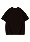 Thousand Baskılı Oversize Bisiklet Yaka T-shirt - Siyah