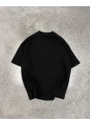 Unisex Basic Bisiklet Yaka Oversize T-Shirt - Siyah