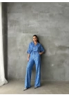 VARAKLI BLUZ PANTOLON TAKIM - Mavi