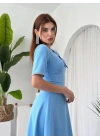 Wera Taşlı Fiyonk Detaylı Elbise