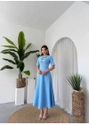 Wera Taşlı Fiyonk Detaylı Elbise