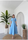 Wera Taşlı Fiyonk Detaylı Elbise