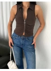 bysoca Kadın Günlük Süprem Kumaş Leopar Desenli Ve Cizgili Oversize Bluz - Desen1