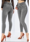 Yüksek Bel Likralı Jean Pantolon 90 Cm