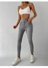 Yüksek Bel Likralı Jean Pantolon 90 Cm
