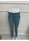 Yüksek Bel Likralı Jean Pantolon 90 Cm