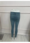 Yüksek Bel Likralı Jean Pantolon 90 Cm