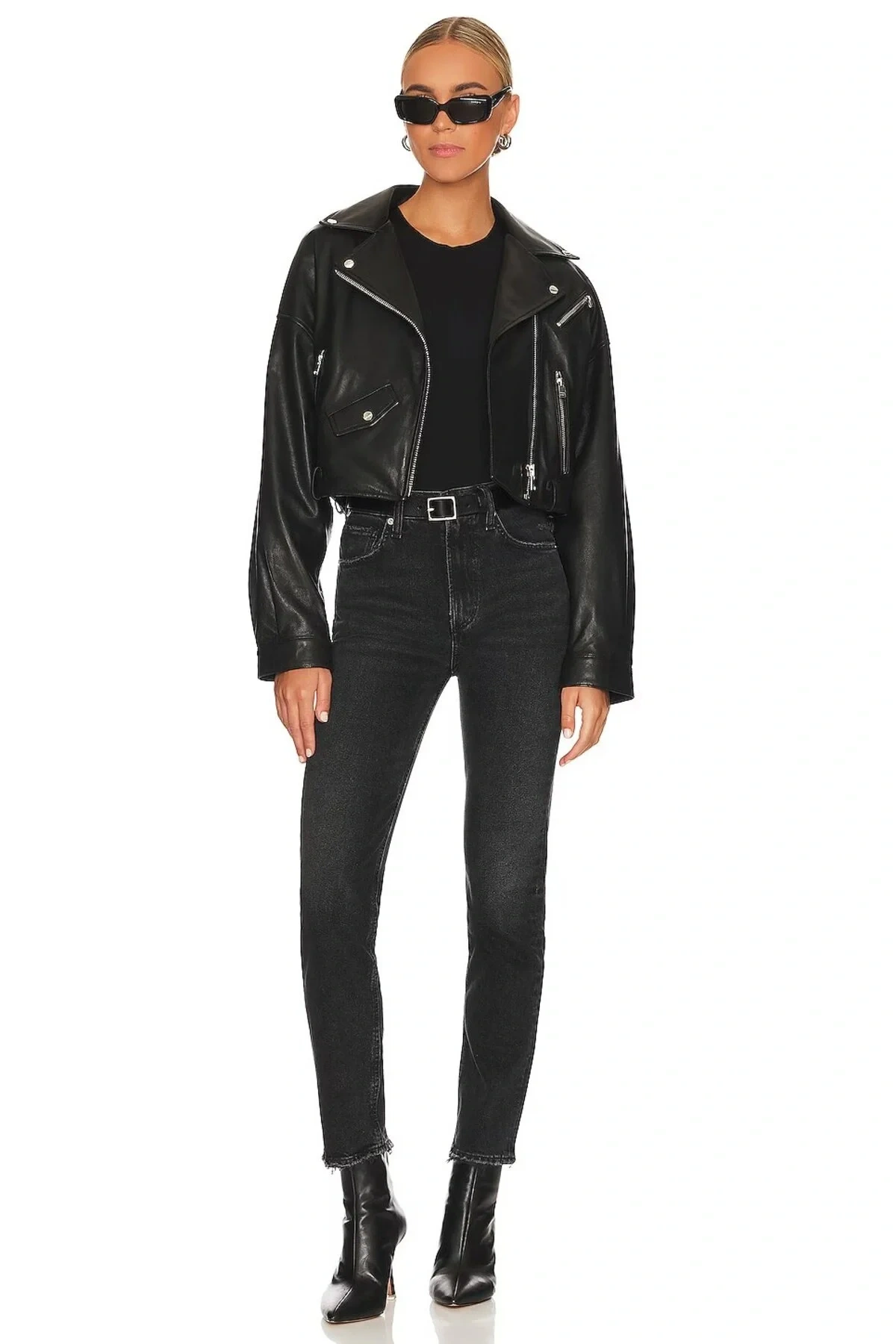 Kadın Siyah Bisiklet Yaka Sıfır Kollu Alttan Çıtçıtlı Çift Kat Sandy Basic Tanga Bodysuit