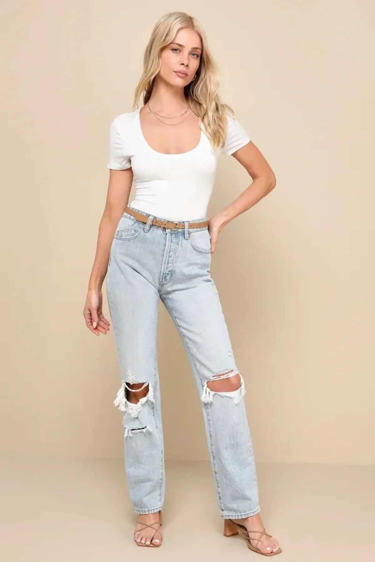 Kadın Beyaz Derin U Yaka Kısa Kollu Alttan Çıtçıtlı Çift Kat İpek Jarse Tanga Bodysuit