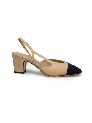 Chanel T08 Nude Sling Back Kadın Ayakkabı