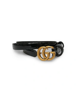 Gucci K03 Siyah Gold İnce Kadın Kemer