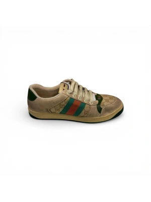 Gucci 1023 Arkası Yeşil Full Krem Erkek Ayakkabı