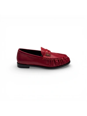 Ysl 1040 Kırmızı Loafer Kadın Ayakkabı