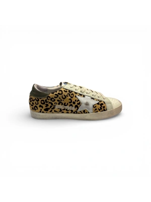 Gg 1045 Leopar Arkası Yeşil Kadın Ayakkabı