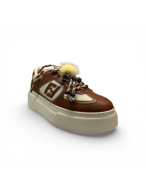 Fendi 1141 Kahverengi Sarı Kadın Ayakkabı
