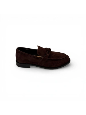 Bottega 1207 Süet Kahverengi Loafer Erkek Ayakkabı