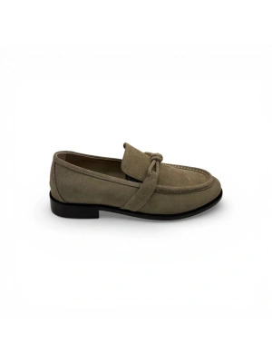 Bottega 1208 Yeşil Süet Loafer Erkek Ayakkabı