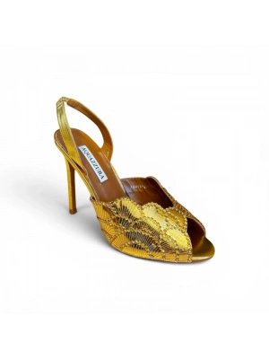 Aquazzura 1291 Gold Topuklu Kadın Ayakkabı