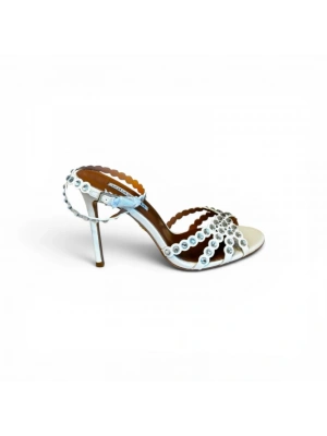 Aquazzura 1290 Gümüş Topuklu Kadın Ayakkabı