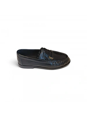 Ysl 1038 Siyah Loafer Kadın Ayakkabı