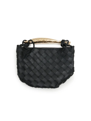 Bottega Sardine 12*20*2,5 Mini Siyah Kadın Çanta
