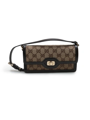 Gucci Mini Trimmed Logolu Kahve Kadın Çanta