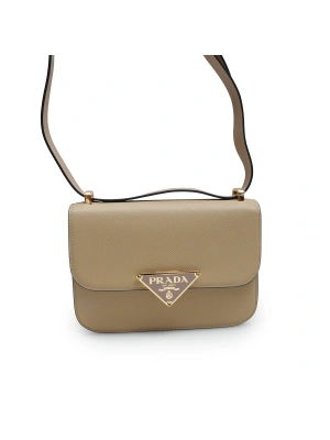Prada Saffiano 15*22*6 Standart Krem Kadın Çanta