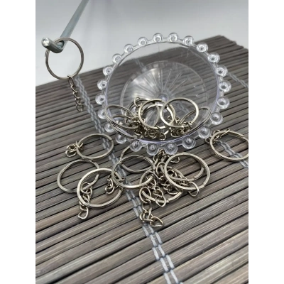 2.5CM EZME ANAHTARLIK ZİNCİRİ NİKEL