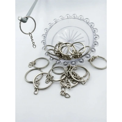 2.5CM EZME ANAHTARLIK ZİNCİRİ NİKEL