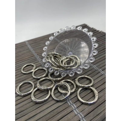 Metal Yaylı Halka Klips (Çanta ve Takı Aparatı)