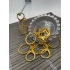 Metal Papağan Klipsli Zincirli Anahtarlık Halkası – Altın / Gold