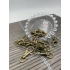 Paris Kanca / Döner Başlı Metal Klips – Antik Sarı / Eskitme (12x11 mm Alt Gövde)