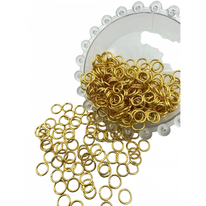 1.2x8 mm Sarı Metal Montaj Halkası | Toptan Altın Renk Anahtarlık Halkası
