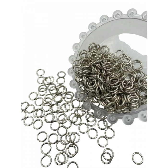 1.2x8 mm gümüş Metal Montaj Halkası | Toptan gümüş Renk Anahtarlık Halkası
