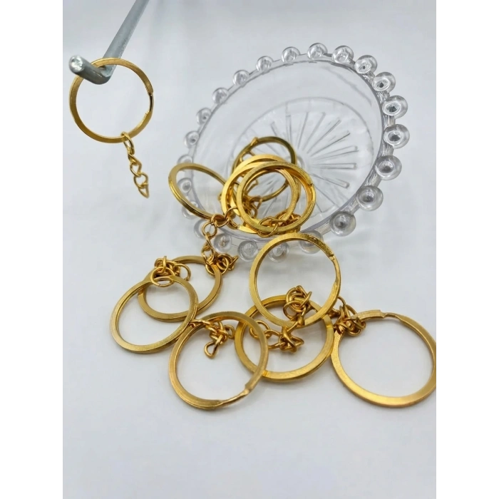 3cm Ezme Gold Anahtarlık Zinciri