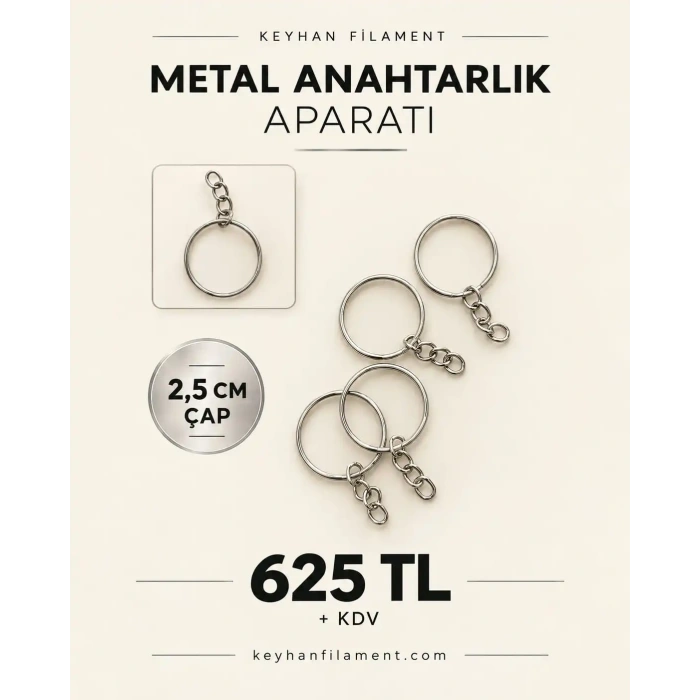 2,5CM İNCE ZİNCİRLİ ANAHTARLIK