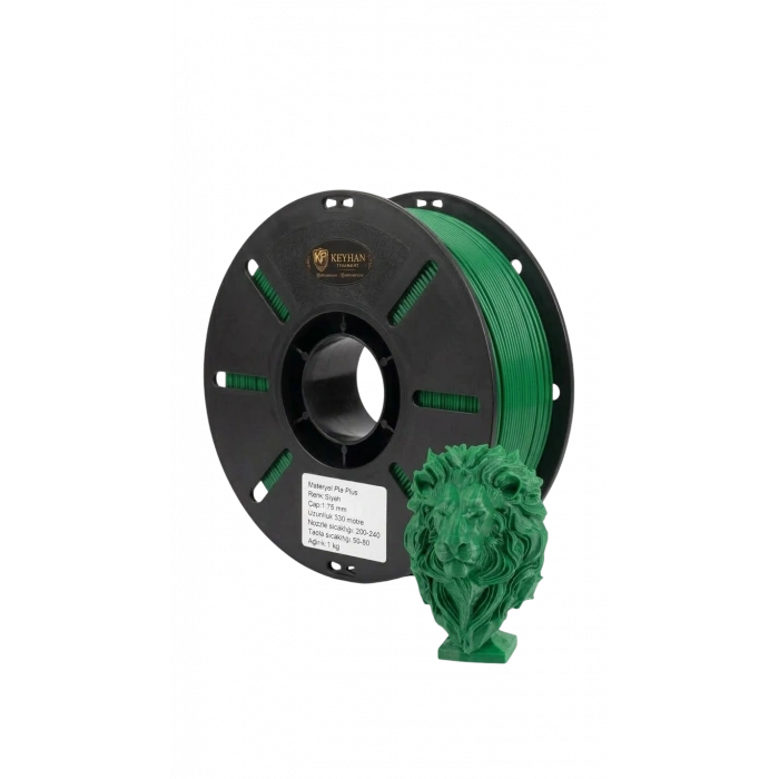 Keyhan PLA Plus Filament – Yeşil (1.75 mm, 1 kg)