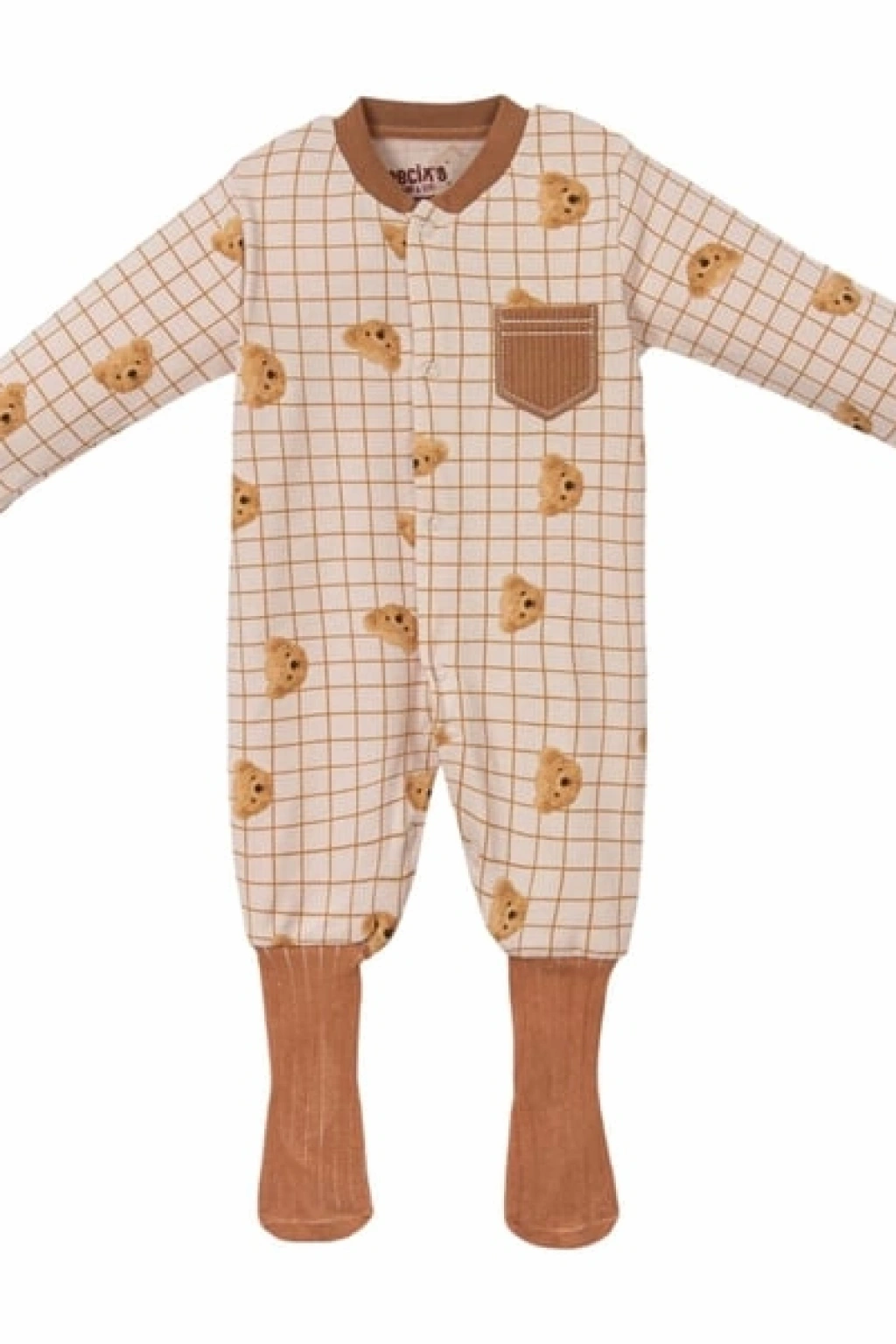 Ayıcık Desenli Bebek Tulumu