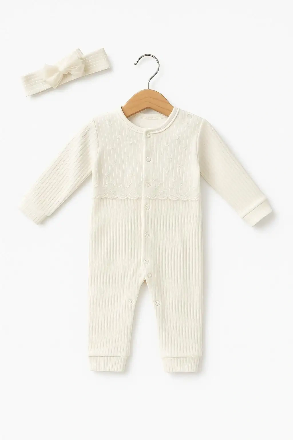 Bandanalı Bebek Tulumu