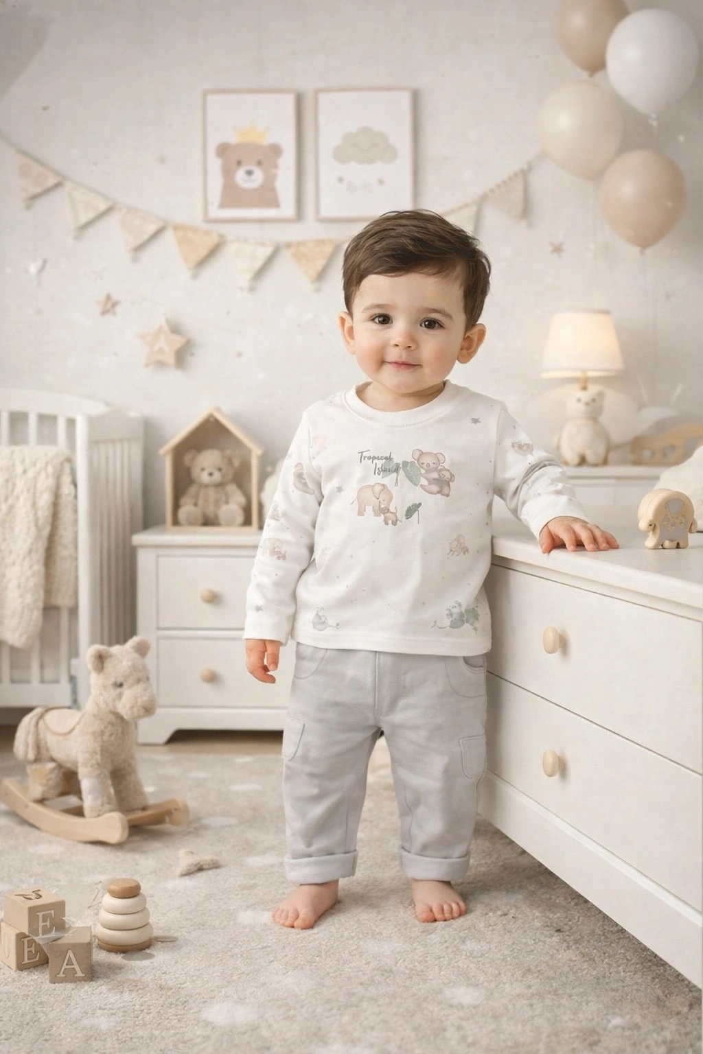 ByBubbless Koala Baskılı 3lü Erkek Takımı