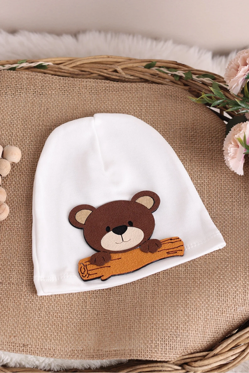 Defne Animals Figürlü Bebe Penye Şapka