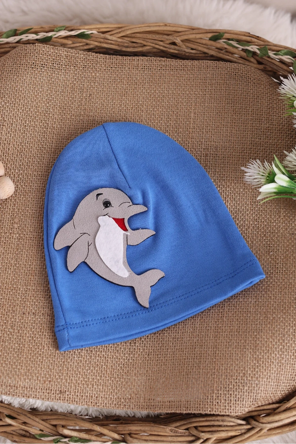 Defne Animals Figürlü Bebe Penye Şapka